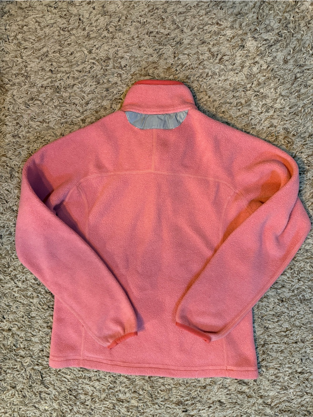 Patagonia Coral-Pink Fleece 1/4-Zip Pullover girls (12/large) - Picture 5 of 8
